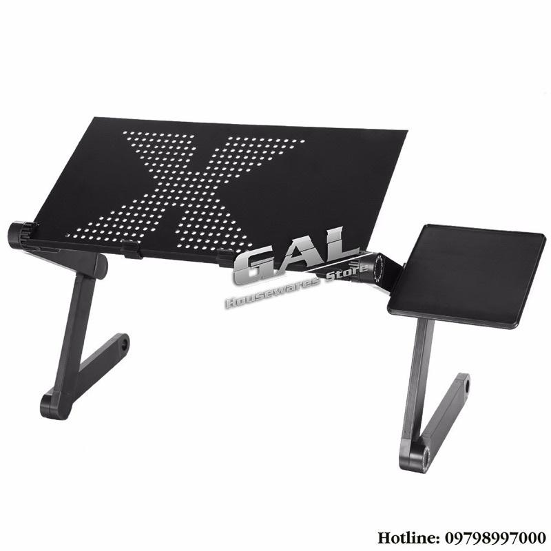 Bàn Để LAPTOP Đa Năng Bằng Nhôm có quạt tản nhiệt sử dụng thoải mái với mọi tư thế
