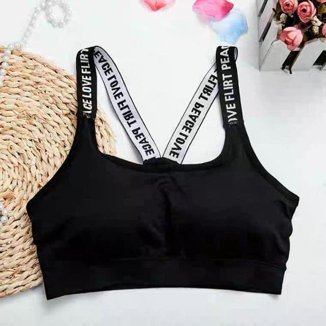 Áo bra tập gym - Bra dây chữ