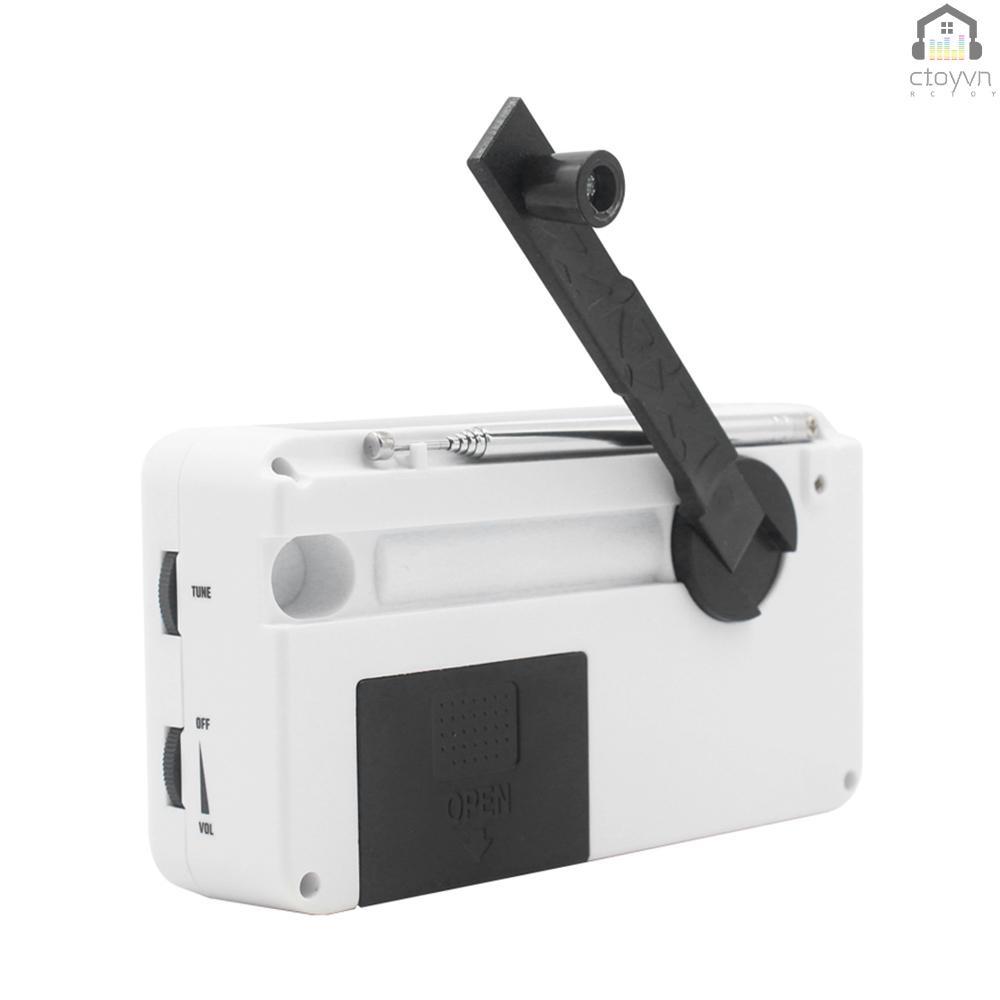 Bộ radio kỹ thuật số RD626 FM AM hai băng tần sạc pin năng lượng mặt trời 1000mAh có đèn LED
