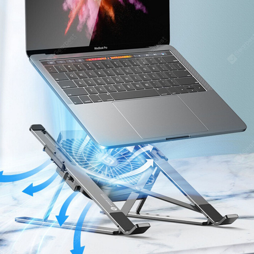 VINETTEAM Quạt Tản Nhiệt Cho Laptop Macbook Máy Tính Bảng Điều Chỉnh Được Tốc Độ Quạt  Dùng Cho Máy Từ 11~17 inch - Hàng Chính Hãng