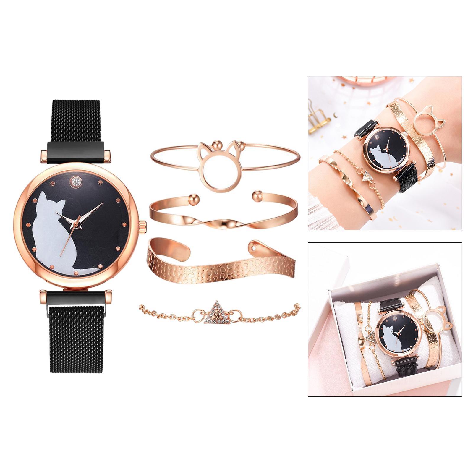 5x Women's Watches Chain Bracelet Bangle Female Wrist