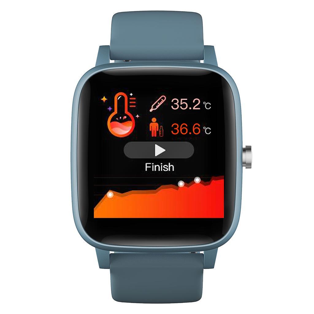 Smart Watch Bluetooth Heart Rate Blood Pressure Fitness Tracker Blue