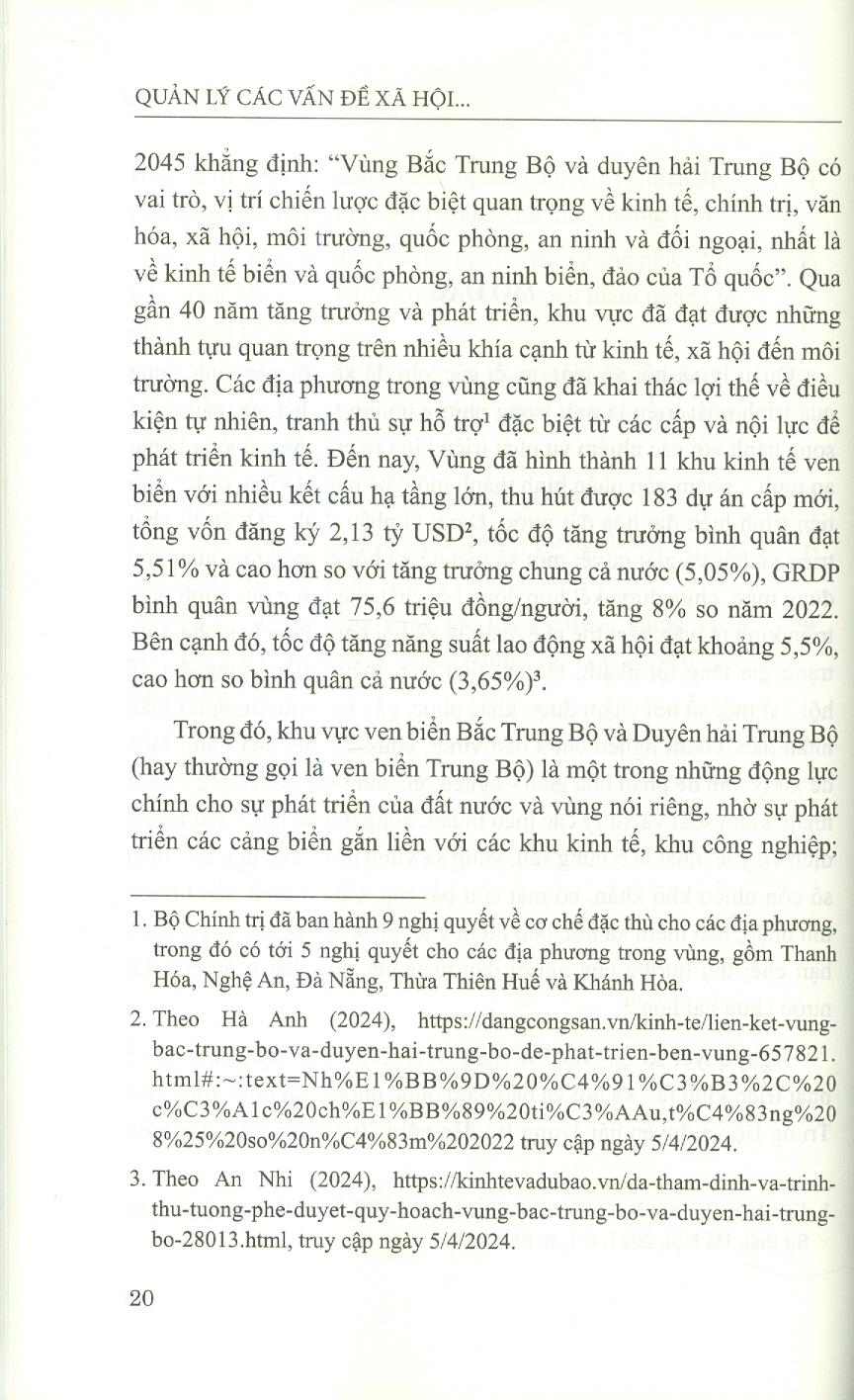 Quản Lý Các Vấn Đề Xã Hội Ở Vùng Ven Biển Trung Bộ - Thực Trạng Và Giải Pháp (Sách chuyên khảo)