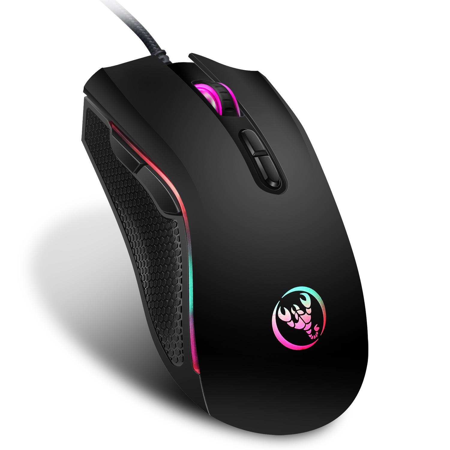 2021 USB Có Dây Chơi Game Có Dây LED Nhiều Màu Sắc Thở Quang Học 3200DPI Máy Tính Mini Chuột Cho Máy Tính Laptop Công Sở Chuột im Lặng