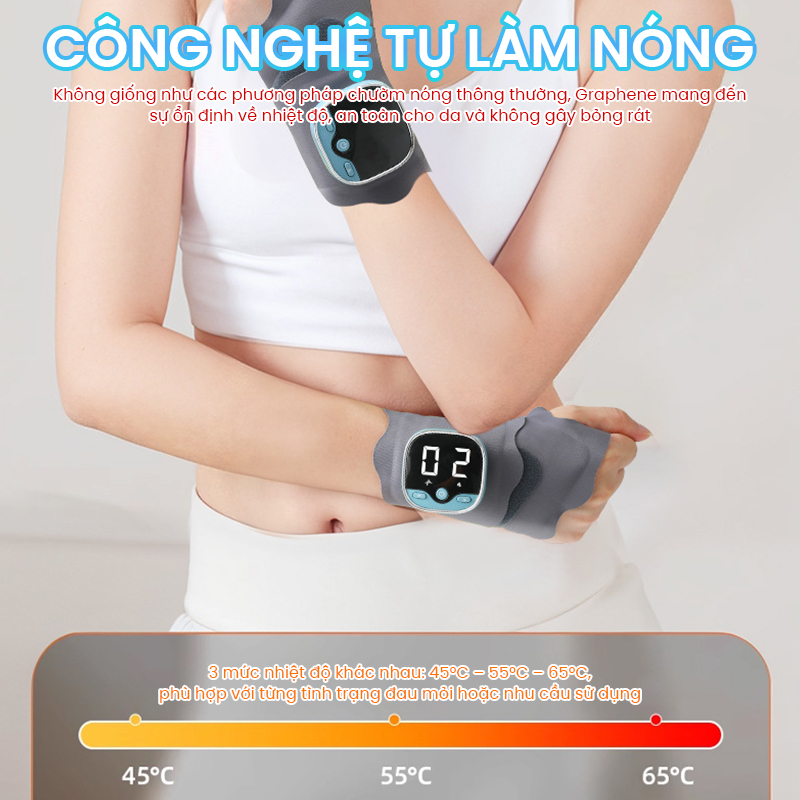 Băng quấn cố định kết hợp massage cổ tay XY-02 - Giải pháp bảo vệ và phục hồi cổ tay khỏi chấn thương, căng cơ