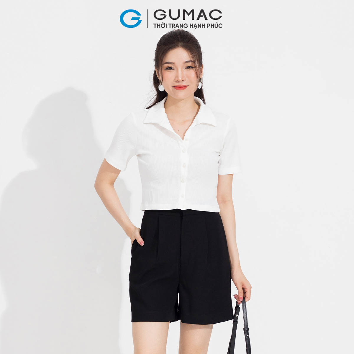 Áo thun cài nút GUMAC ATD04055