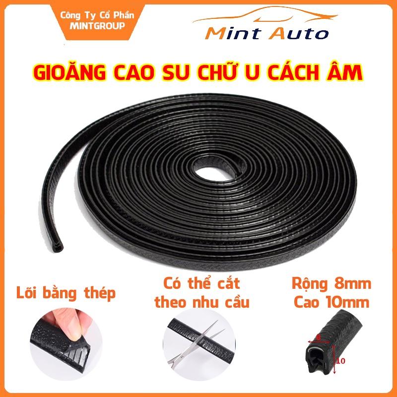 Gioăng cao su chữ U cách âm chống ồn cao cấp, cách âm nẹp viền cửa lõi thép chống va đập, cách âm, chống