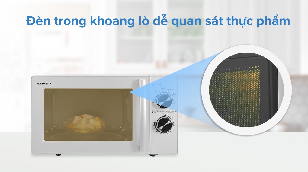 Lò vi sóng Sharp R-32A2VN-S, Dung tích 23 Lít, Công suất 900W - Hàng chính hãng