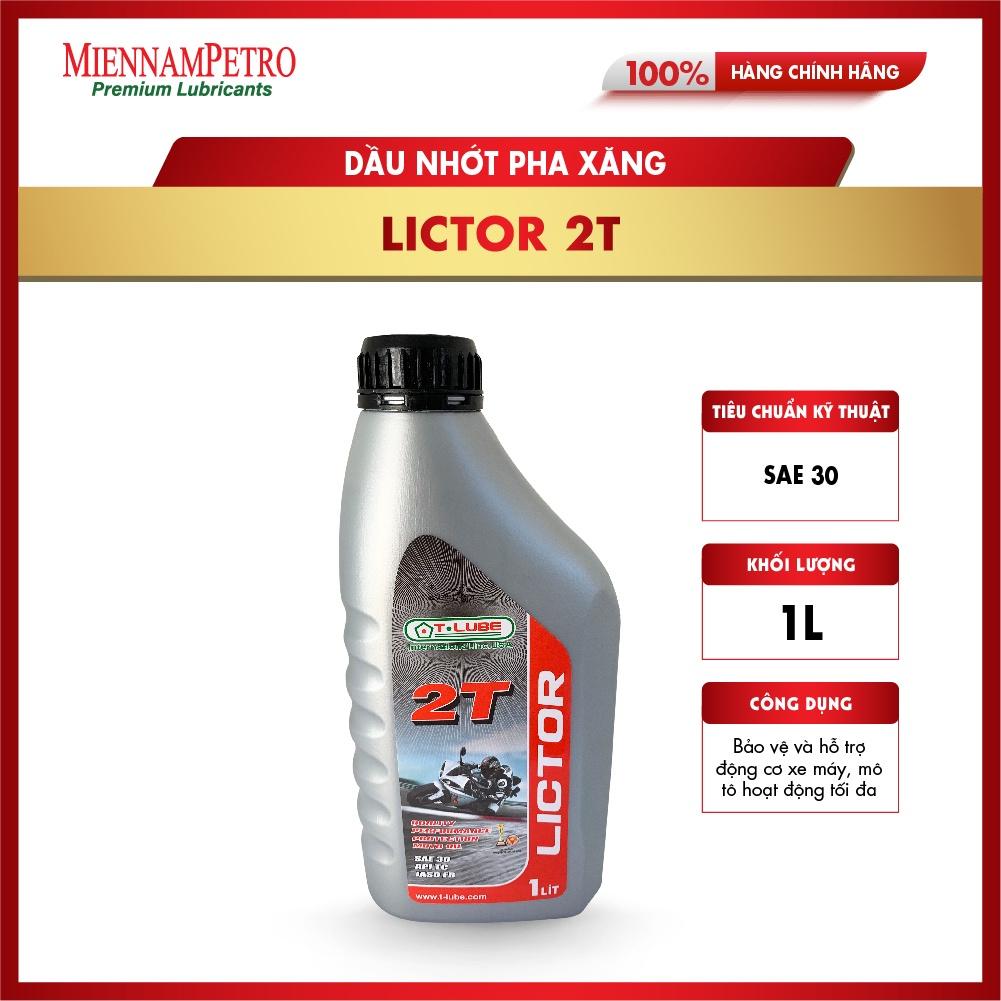 Dầu Nhớt Pha Xăng Tlube Lictor 2T SAE 30 1L  Bảo Vệ Và Hỗ Trợ Động Cơ Xe Máy, Mô Tô Hoạt Động Tối Đa