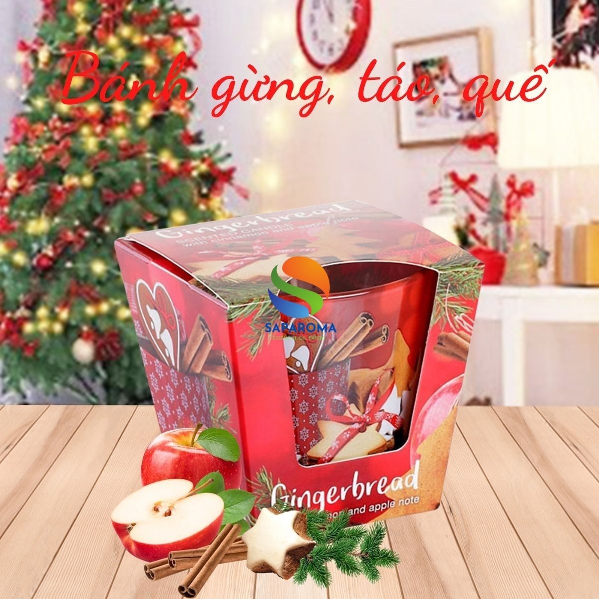 Ly nến thơm tinh dầu Bartek Gingerbread 115g QT06456 - bánh gừng, táo, quế, trang trí, thơm phòng, thư giãn, hỗ trợ khử mùi (giao mẫu ngẫu nhiên)