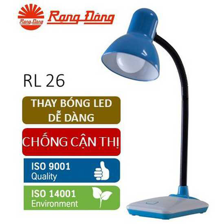 Đèn bàn LED chống cận, bảo vệ thị lực Rạng Đông, mã RD-RL-26.LED