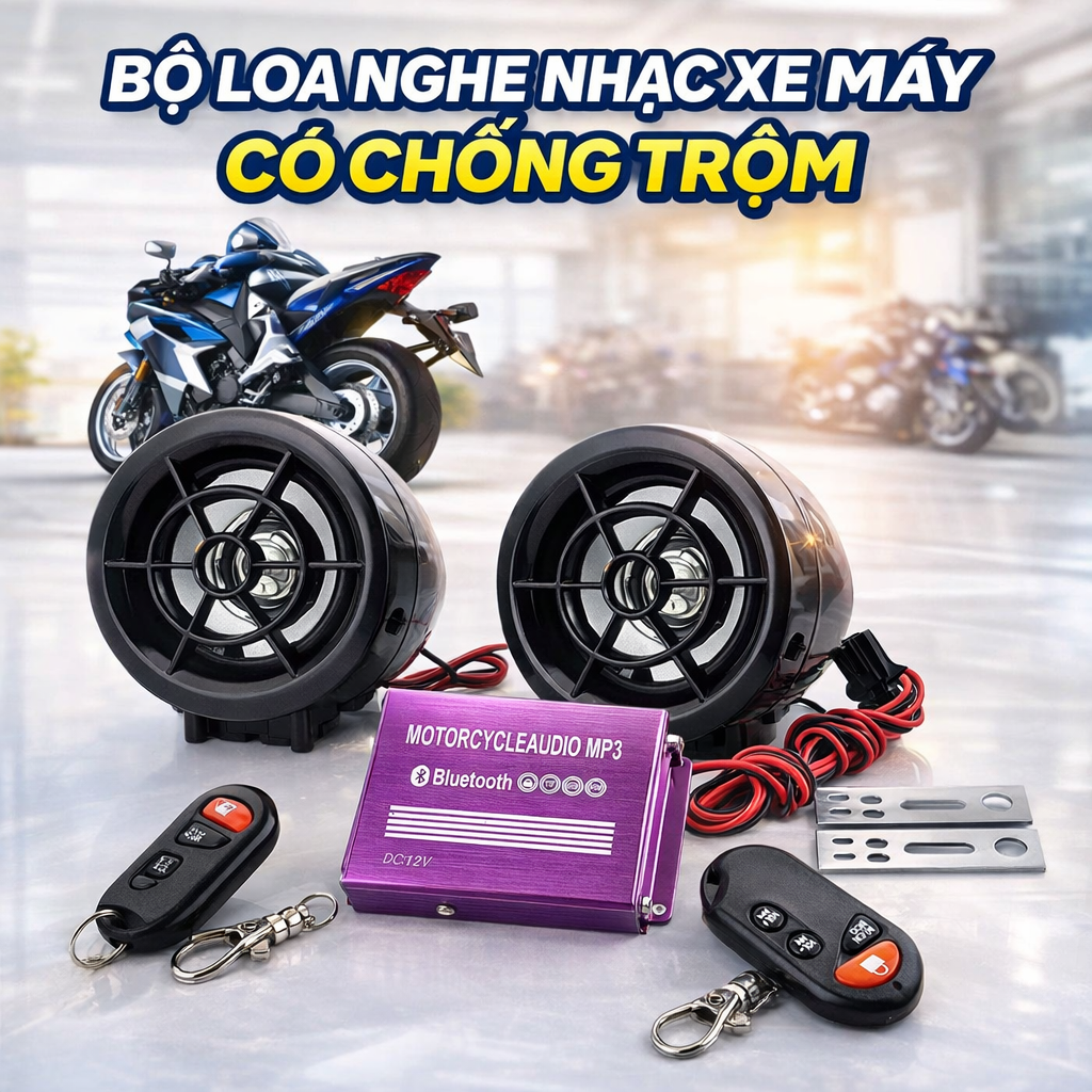 Ljoa Xe Máy Chống Trộm Nghe Nhạc Hay – Lắp Gọn, Âm Thanh Sống Động