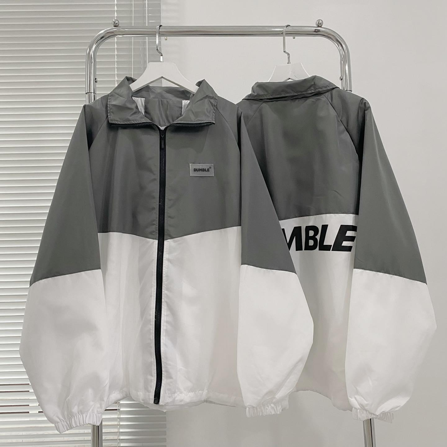 [HOT TREND] Áo Khoác Dù 2 Lớp Có Form Rộng Tông Màu In Logo DUMBLE, Có Chống Nắng Chất Dù Mát Mẻ Cổ Gấp Siêu Đẹp 2023 HTM FASHION - Grey