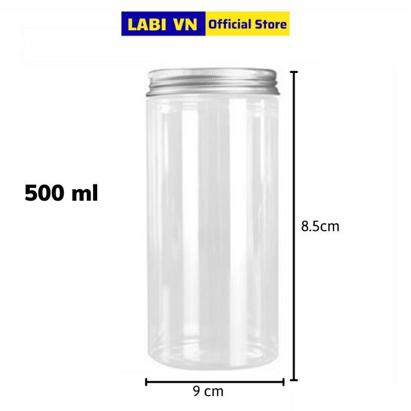 Lọ nhựa giả thủy tinh nắp thiếc xoáy com bo 3 lọ 500ml/700ml/1000ml/1200ml/1500ml