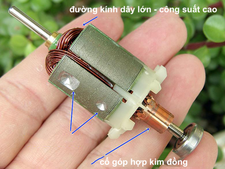 Động cơ motor mô tơ mini 545 vòng bi đôi tốc độ cao 20000 RPM 6V-15V DC - LK0115