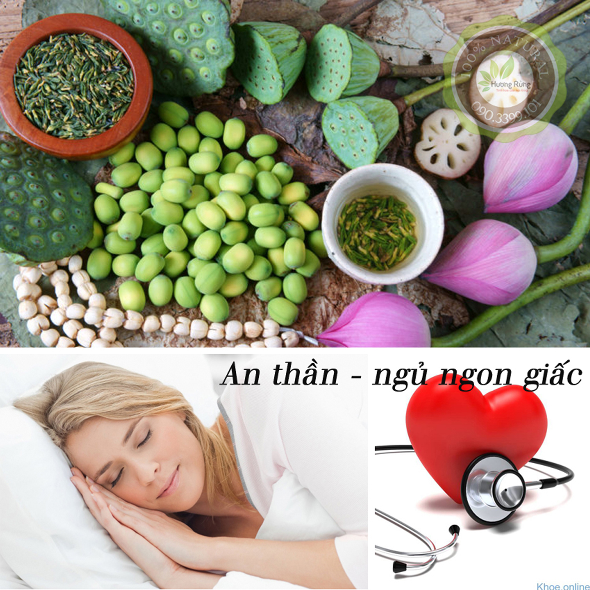 Trà tim sen, tâm sen 200g thượng hạng, an thần ngủ ngon - Đặc Sản Hương Rừng