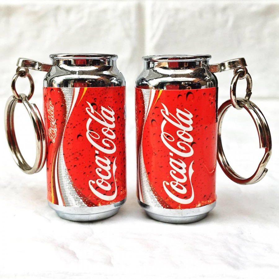 COMBO 2 BẬT LỬA MÓC KHÓA HÌNH LON NƯỚC COCACOLA