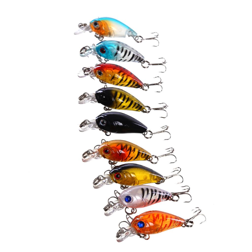 9pcs Mini Minnow Fishing Lures Wobblers Swim Bait Hard Lures Bass Tackle