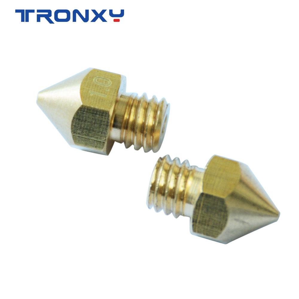 Tronxy 1pc MK8 M6 vòi phun 0,2 0,3 0,4 0.5 0.6 0.8 1,0mm J-đầu phun 175mm Máy in 3D Máy in đồng thau đồng thau