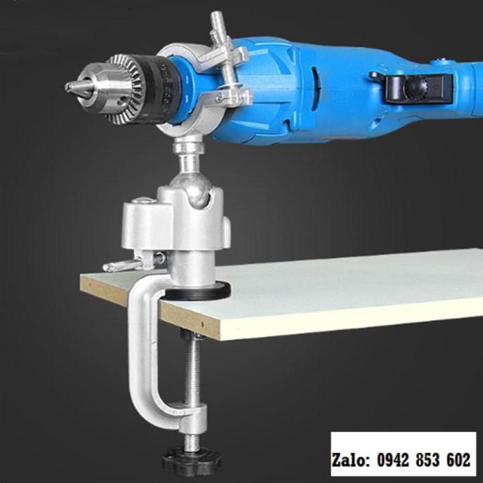 Giá đỡ máy khoan máy mài kẹp bàn xoay 360 độ