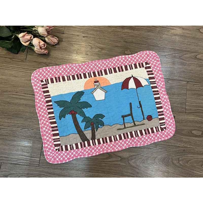 Thảm chùi chân - The beach - Caro hồng - TCC15204