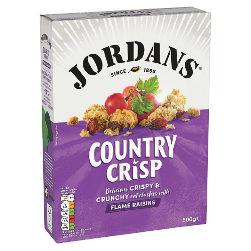 NGŨ CỐC JORDANS COUNTRY CRISP FLAME RAISINS - KHỐI LƯỢNG 500G/1 HỘP - ANH QUỐC