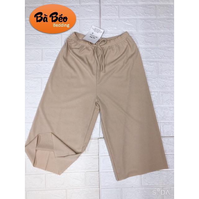 Quần ống rộng culottes hot năm 2019- chất tăm cottong có dài và lỡ