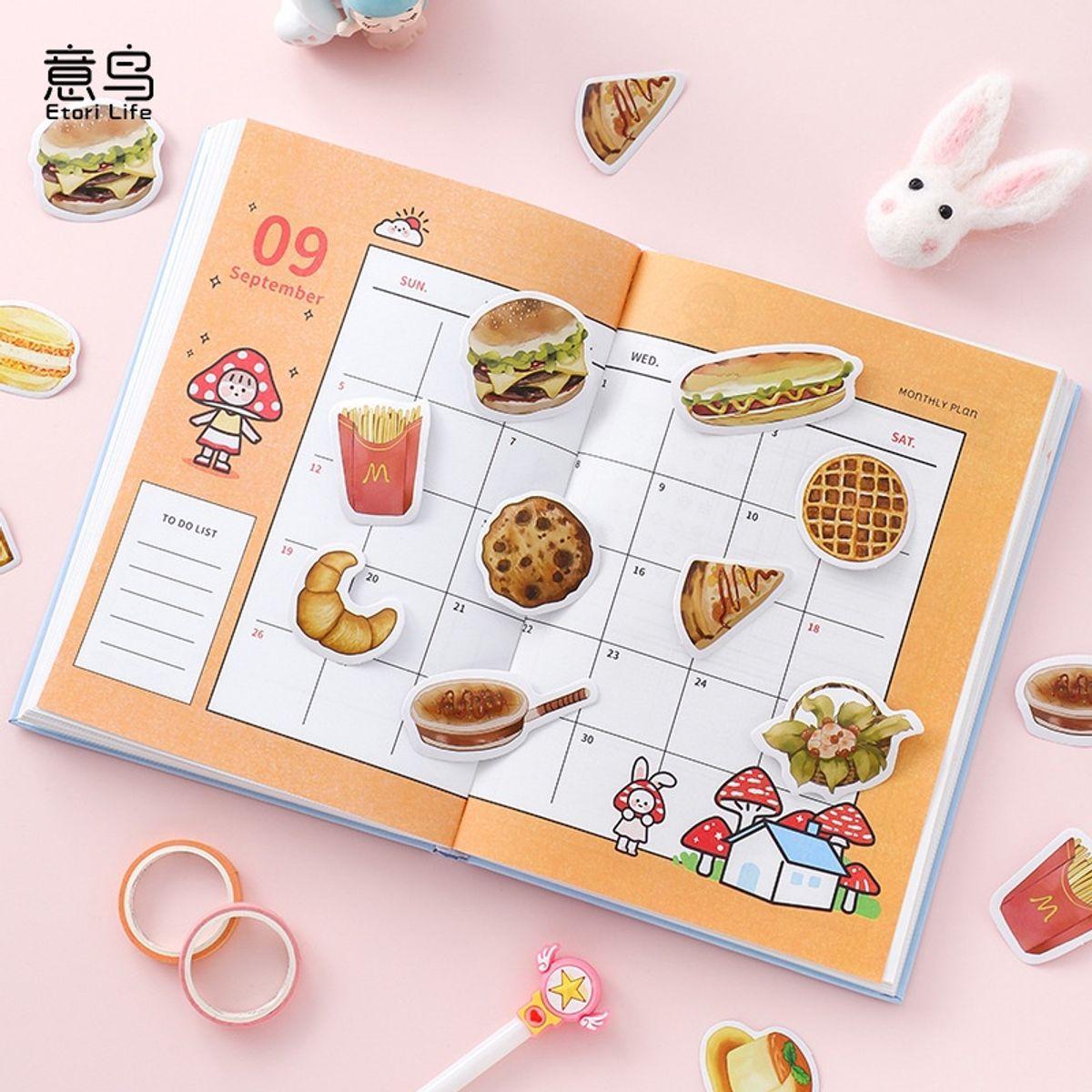 [HD10] Bộ 20 hình dán sticker Cake trang trí sổ tay sáng tạo DIY