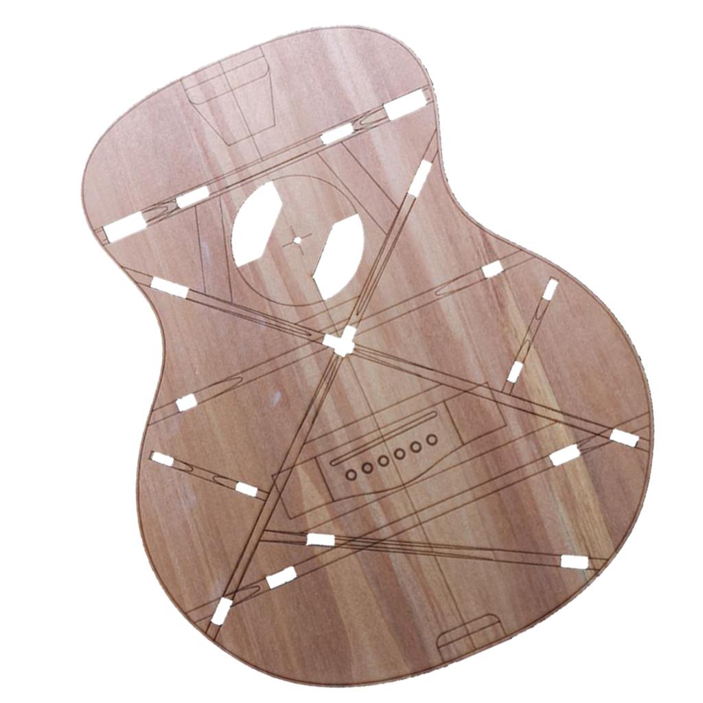 32" Unfinished Wood OM Folk Guitar Body Template for Luthier DIY Accessories