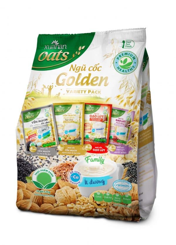 Ngũ Cốc Golden (Variety Pack) Xuân An [ít đường] Túi 400G {25g*16 gói}