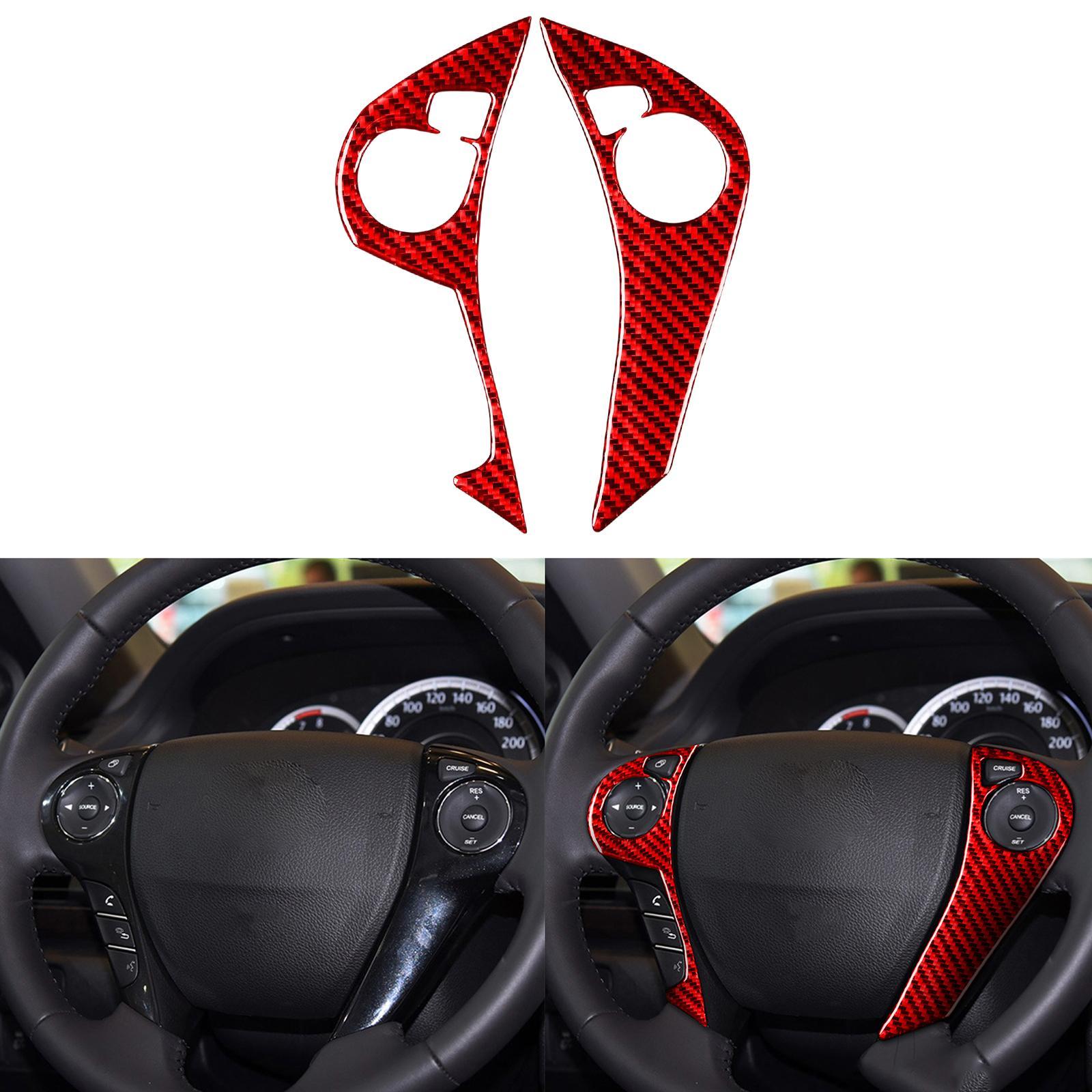Steering Wheel Switch Button Frame Cover Carbon Fiber Replaces Spare Parts