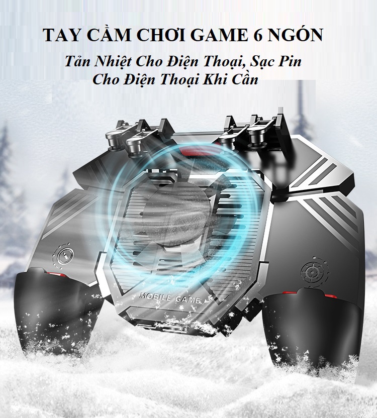 Tay Cầm Chơi Game Điện Thoại AK.77 Có Quạt Tản NhiệtCoongr Cắm USB 3 In 1