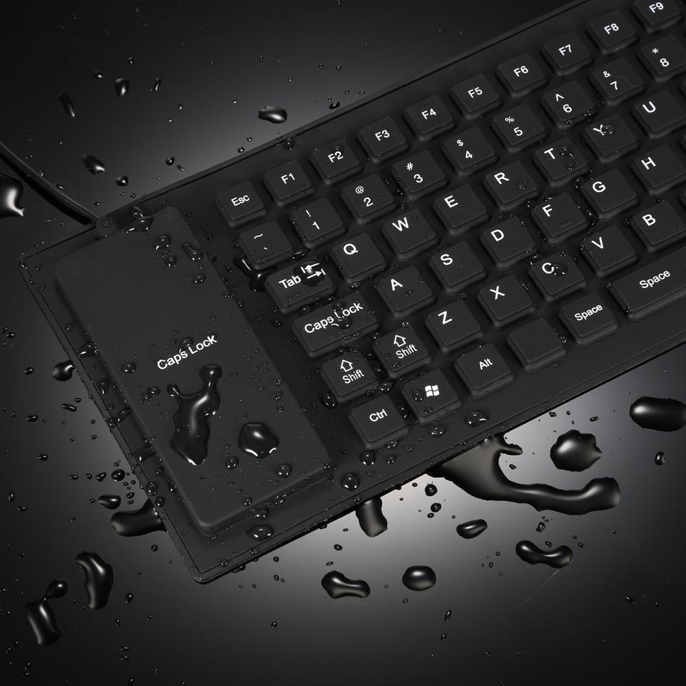 85 Phím Có thể gập lại linh hoạt có dây USB chống nước,Có thể giặt được cho Máy tính xách tay PC Máy tính xách tay