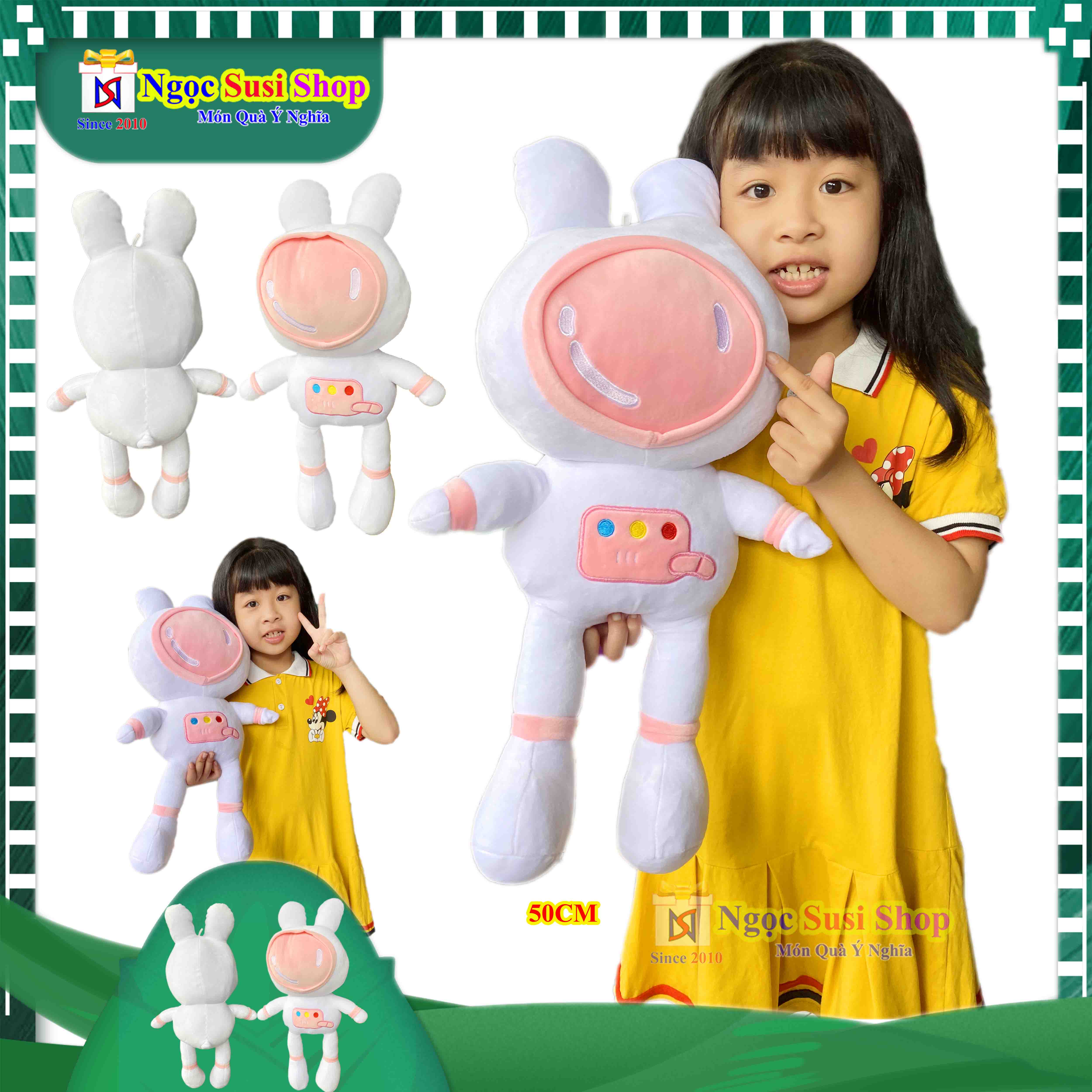 THÚ BÔNG THỎ PHI HÀNH GIA , THỎ PHI CÔNG CHO BÉ RẤT ĐẸP - GẤU BÔNG CHO BÉ