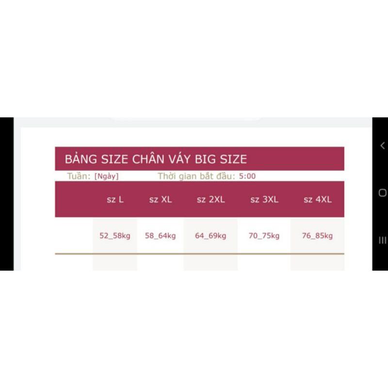 BIG SIZE chân váy chữ A công sở xẻ trước C002