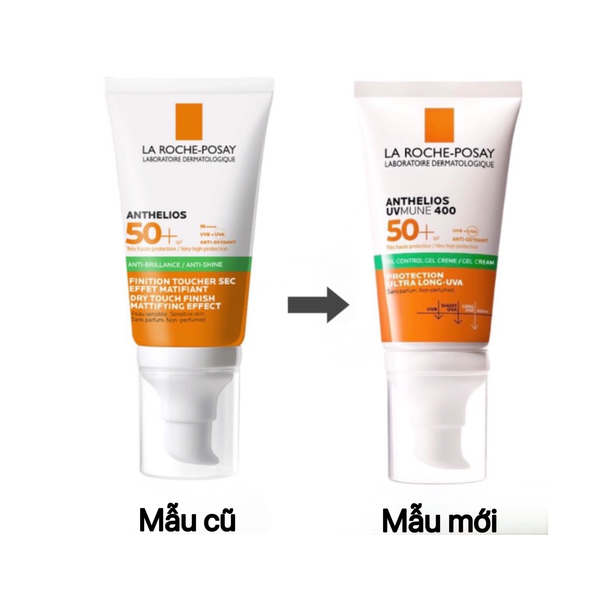 Kem Chống Nắng Không Màu Kiểm Soát Dầu La Roche-Posay Anthelios XL Dry Touch Gel-Cream SPF 50+ UVB &amp; UVA (50ml) tặng kèm băng đô mèo xinh xắn
