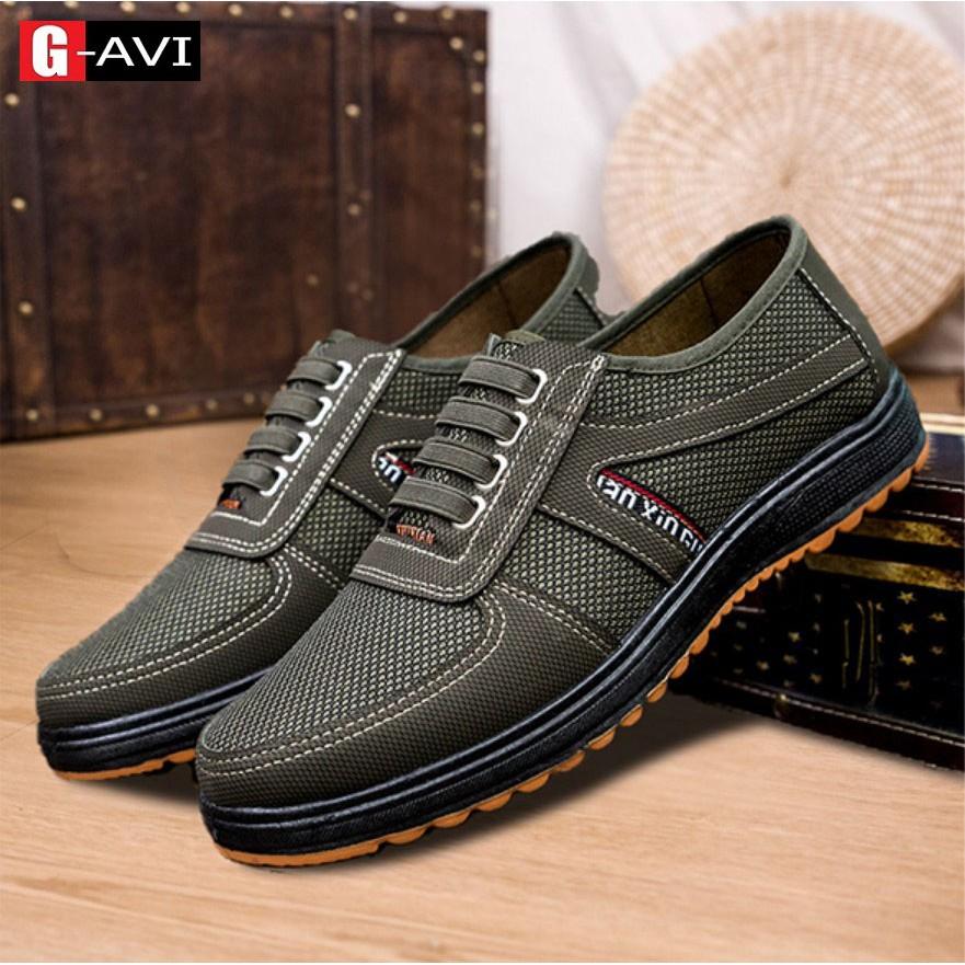 Giày lười nam, giày nam chơi tết chất vải cực đẹp, cực bền AVi 285 (fom nhỏ, khi đặt hàng tăng 1 size)