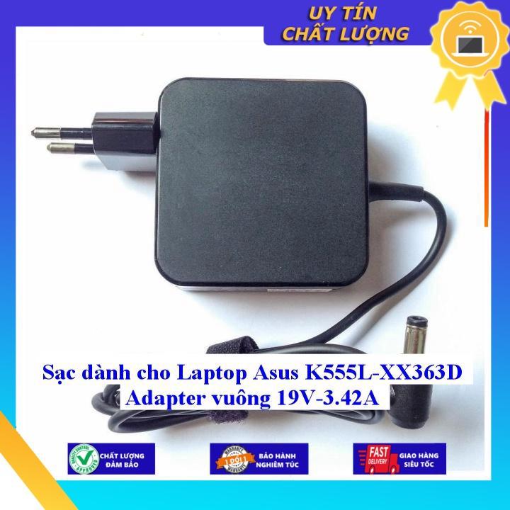 Sạc dùng cho Laptop Asus K555L-XX363D Adapter vuông 19V-3.42A - Hàng Nhập Khẩu New Seal