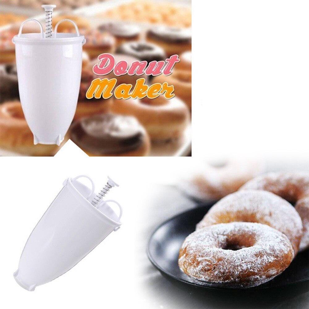 Plastic Doughnut Maker Machine Mold DIY Tool Kitchen Pastry Making Bake Ware Creative Plastic Donut Donut Maker Molding Tool