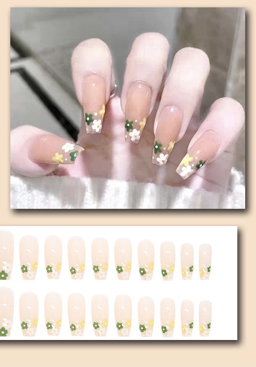 A354-Hộp NAIL BOX 24 móng họa tiết nhiều màu sắc thời trang