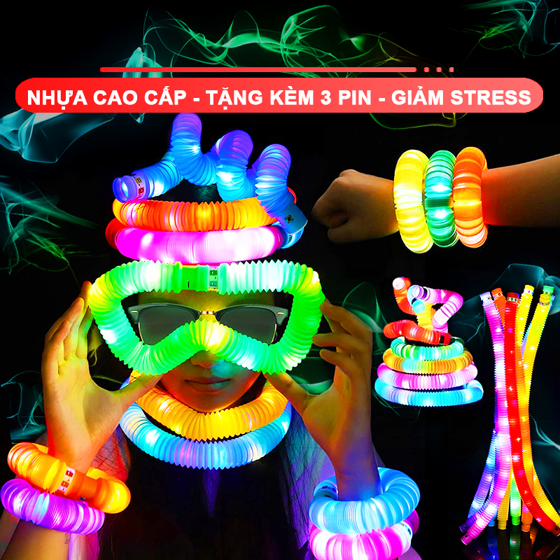 Đồ chơi giảm stress cho bé BBShine, Ống Pop phát sáng tạo hình cảm biến vui nhộn hot trend 2023 – DC068