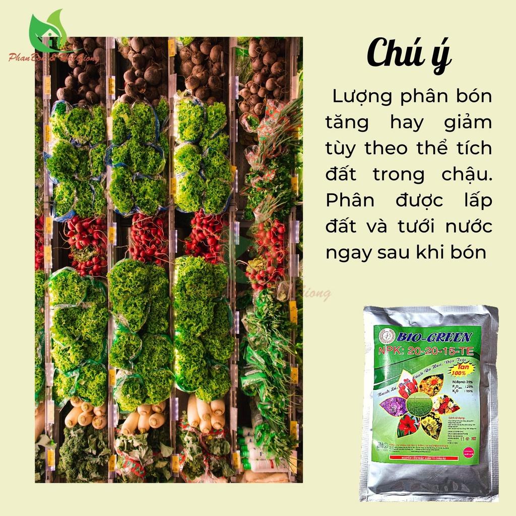 Phân Bón NPK 20 20 15 + TE BIO GREEN 500Gr Tan Trong Nước100% Chuyên Cho Hoa, Cây Cảnh Giúp Cây Ra Hoa, Hoa Đẹp, Lâu Tàn