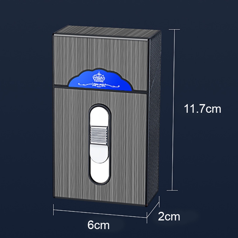 Bật Lửa Điện Kiêm Hộp Đựng Thuốc 20 Điếu Dài Slim C919 - Sạc Điện