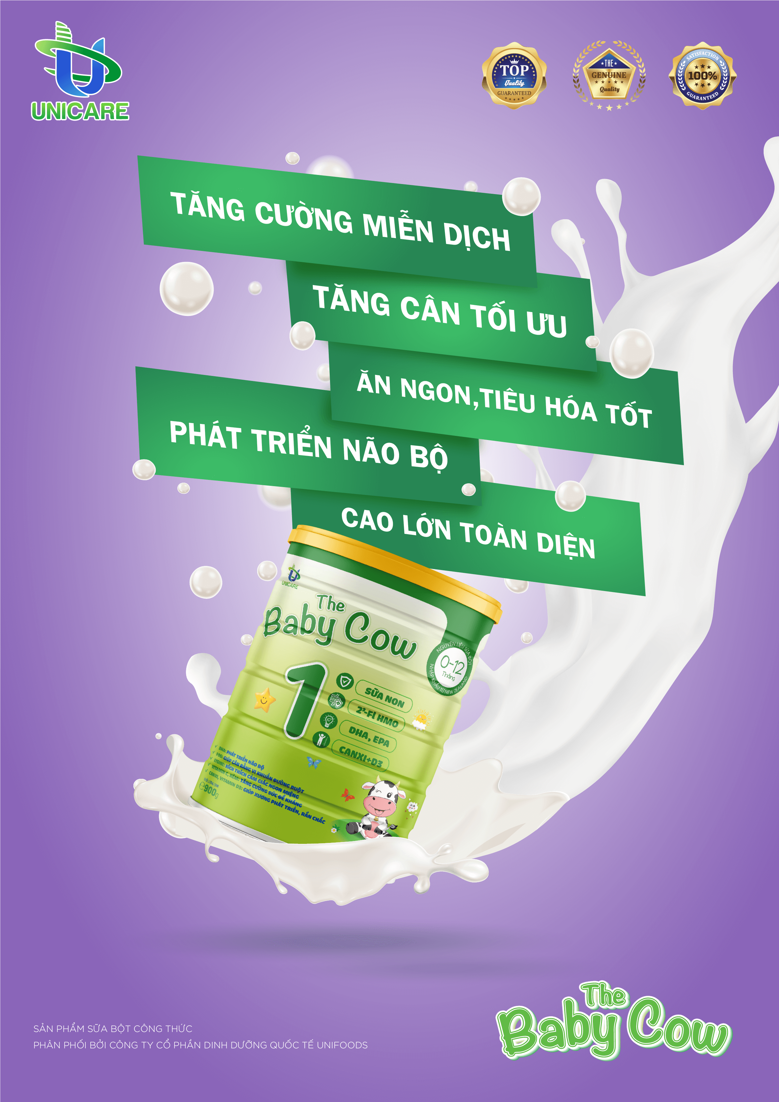Combo 3 lon Sữa Non The Baby Cow 1