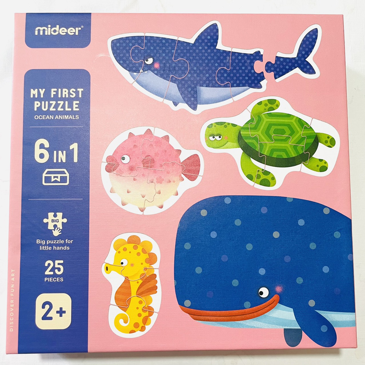 Bộ xếp hình Mideer cho bé 1.5 tuổi trở lên làm quen - mẫu Đại Dương - Mideer My first puzzle Magic Ocean