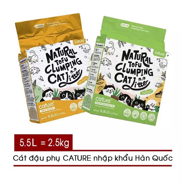 Cát Đậu Nành Cao Cấp Cature Tofu - Cat Litter Tofu Pellet Milk 18L