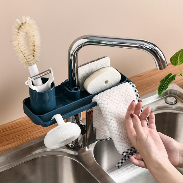 PVN18038 Giá treo vòi nước bồn rửa bát đựng đồ đa năng tiện lợi T2