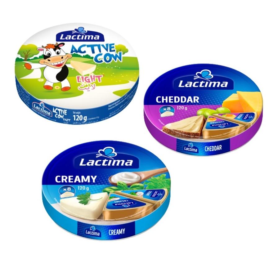 Phô Mai Hộp Tròn Lactima Cheddar Ba Lan 120g