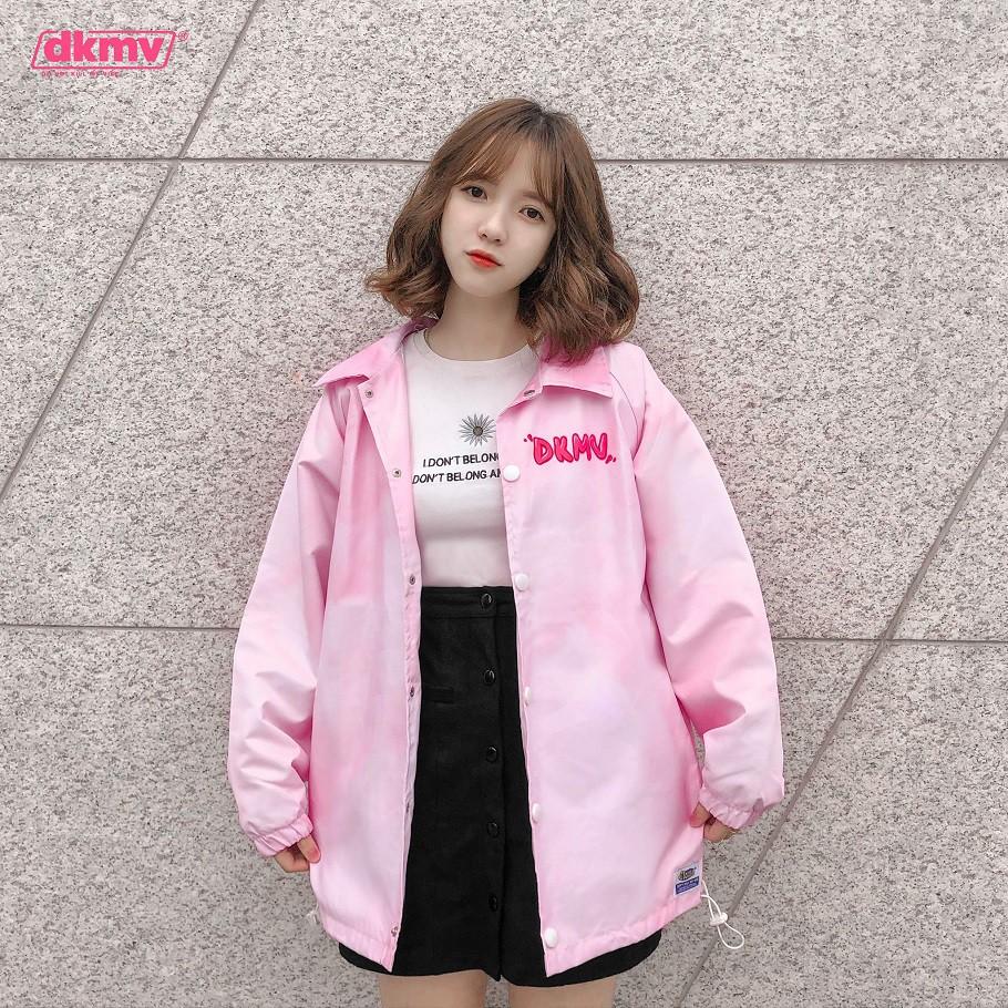 DKMV Áo khoác nữ vải dù in hình | Áo khoác nữ Sweet Jacket DKMV tặng túi tote