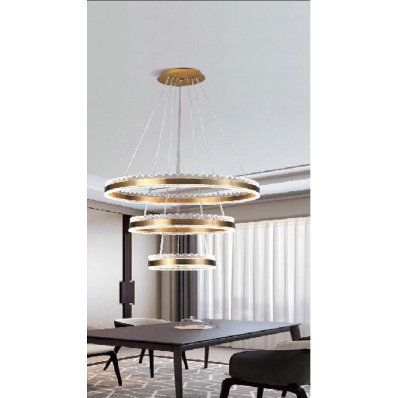Đèn thả 3 vòng 3 chế độ đèn led ..